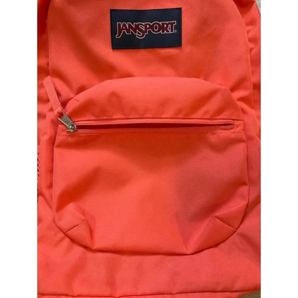 Jansport Coral and Black Backpack Excellent Used Condition